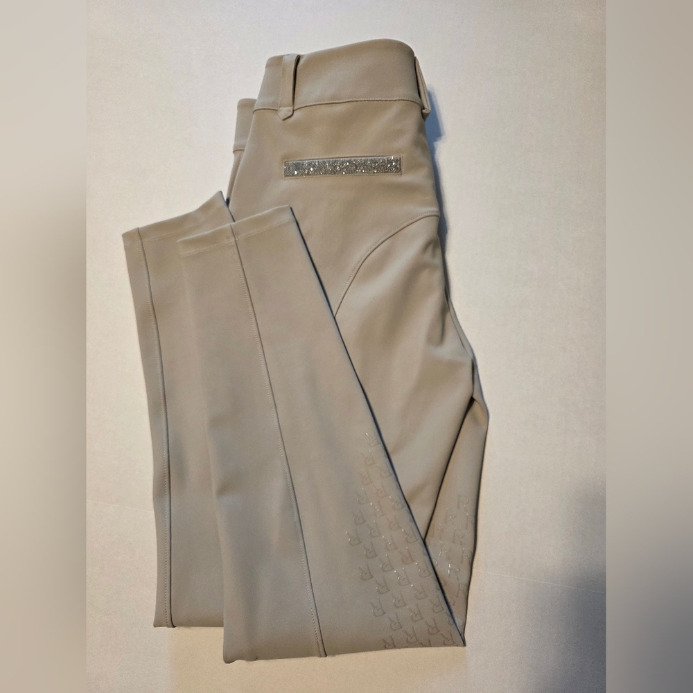 Free Ride Equestrian Show Breeches, Tan, Size 30